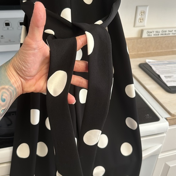 Wide leg, zipper back tie front tank top jumpsuit - Picture 3 of 5